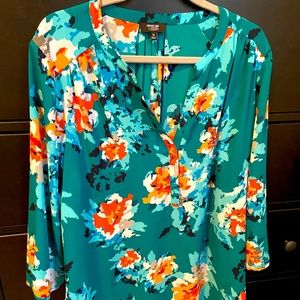 NYDJ floral “Perfect” blouse
